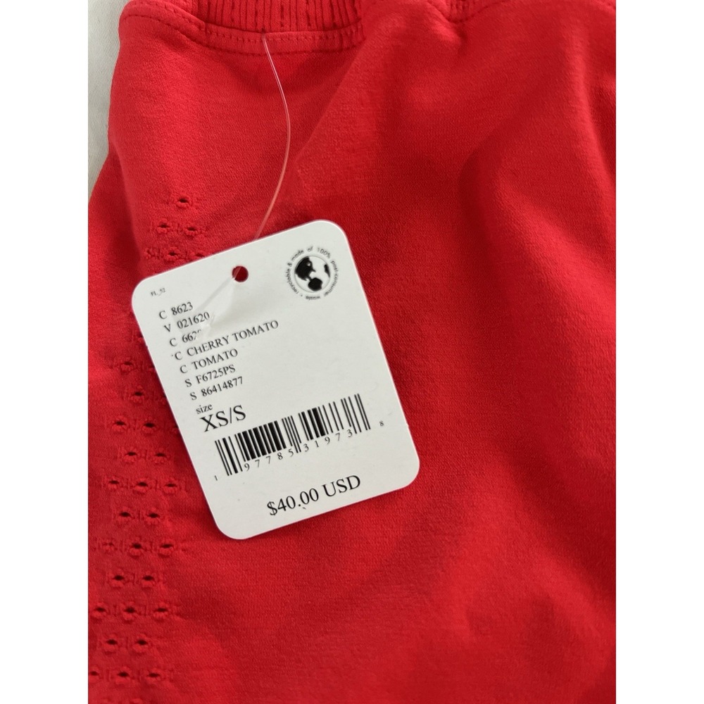 Free People Movement Good Karma Running Shorts Size XS/Small Cherry Tomato NWT - Picture 4 of 8
